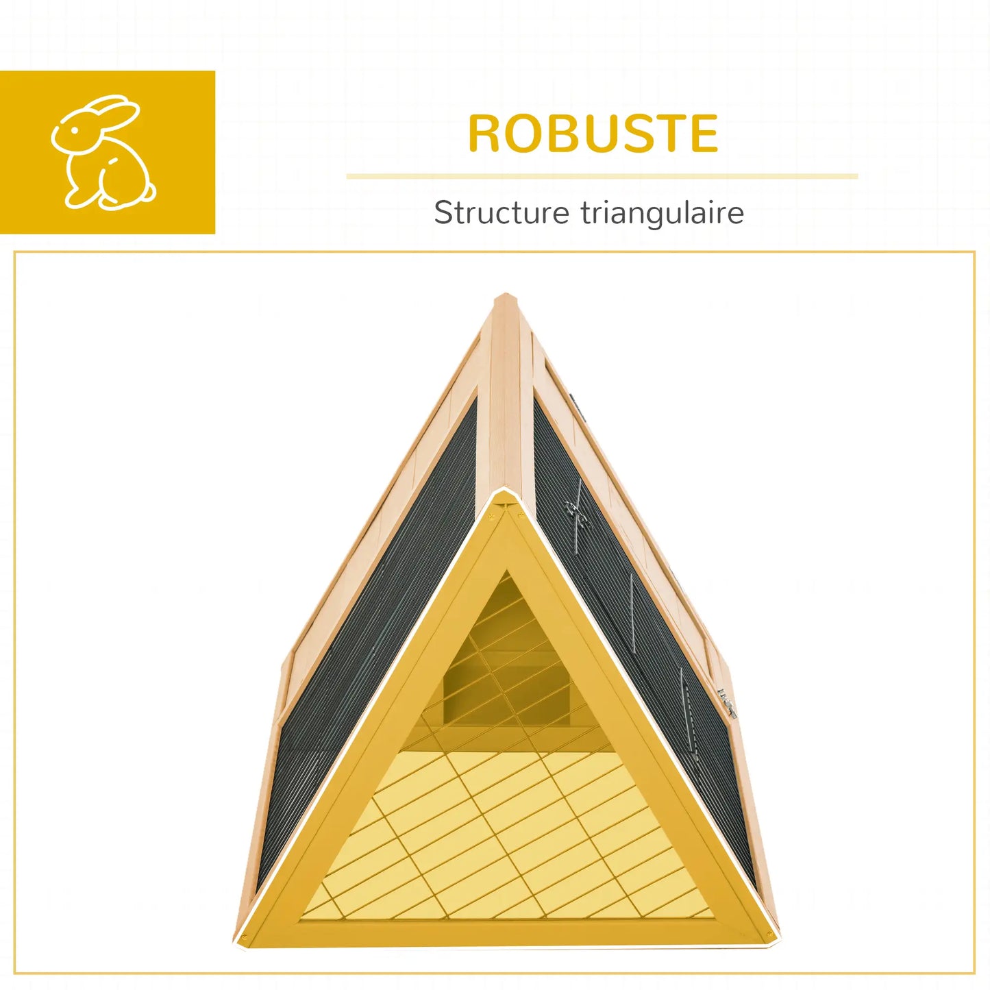 Clapier pour lapins & rongeurs en bois de sapin