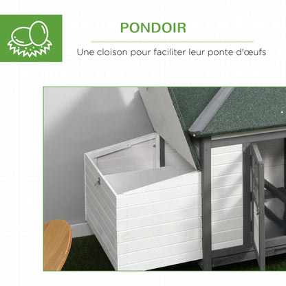 Poulailler cottage multi-équipement en bois pin