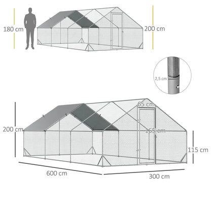 Volière 18 m² en acier