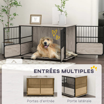 Cage pour chien en acier