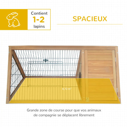 Clapier pour lapins & rongeurs en bois de sapin