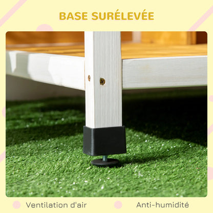 Niche pour chien extérieure en bois de sapin