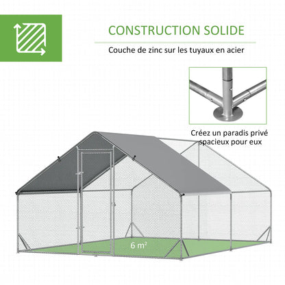 Volière 12 m² en acier