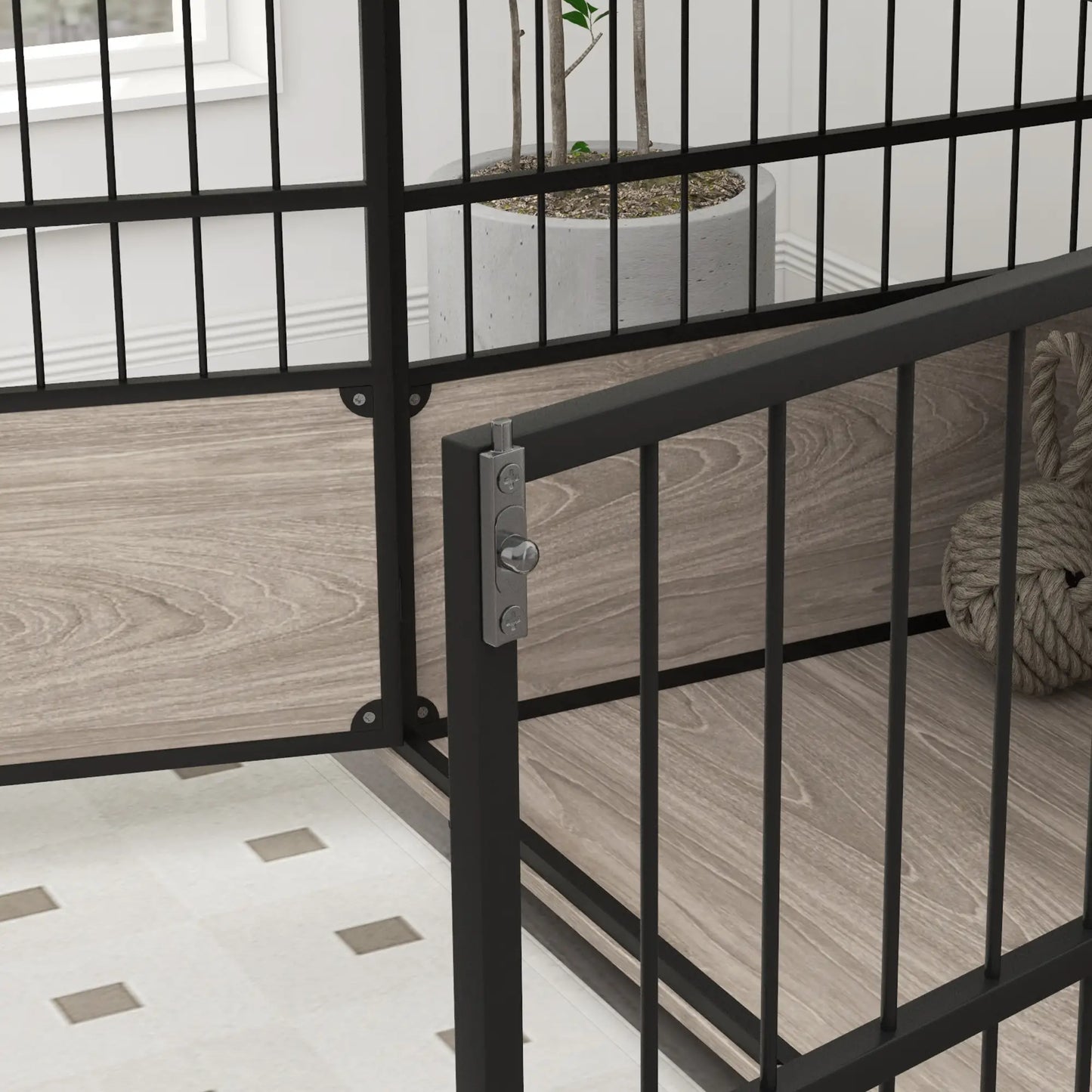 Cage pour chien en acier
