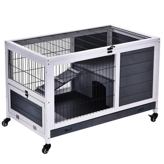 Clapier pour lapin & rongeurs sur roulettes