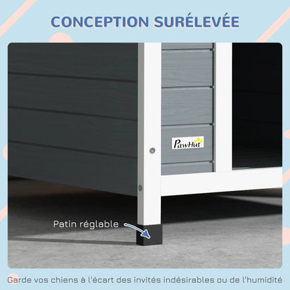 Niche pour chien extérieure en bois de sapin