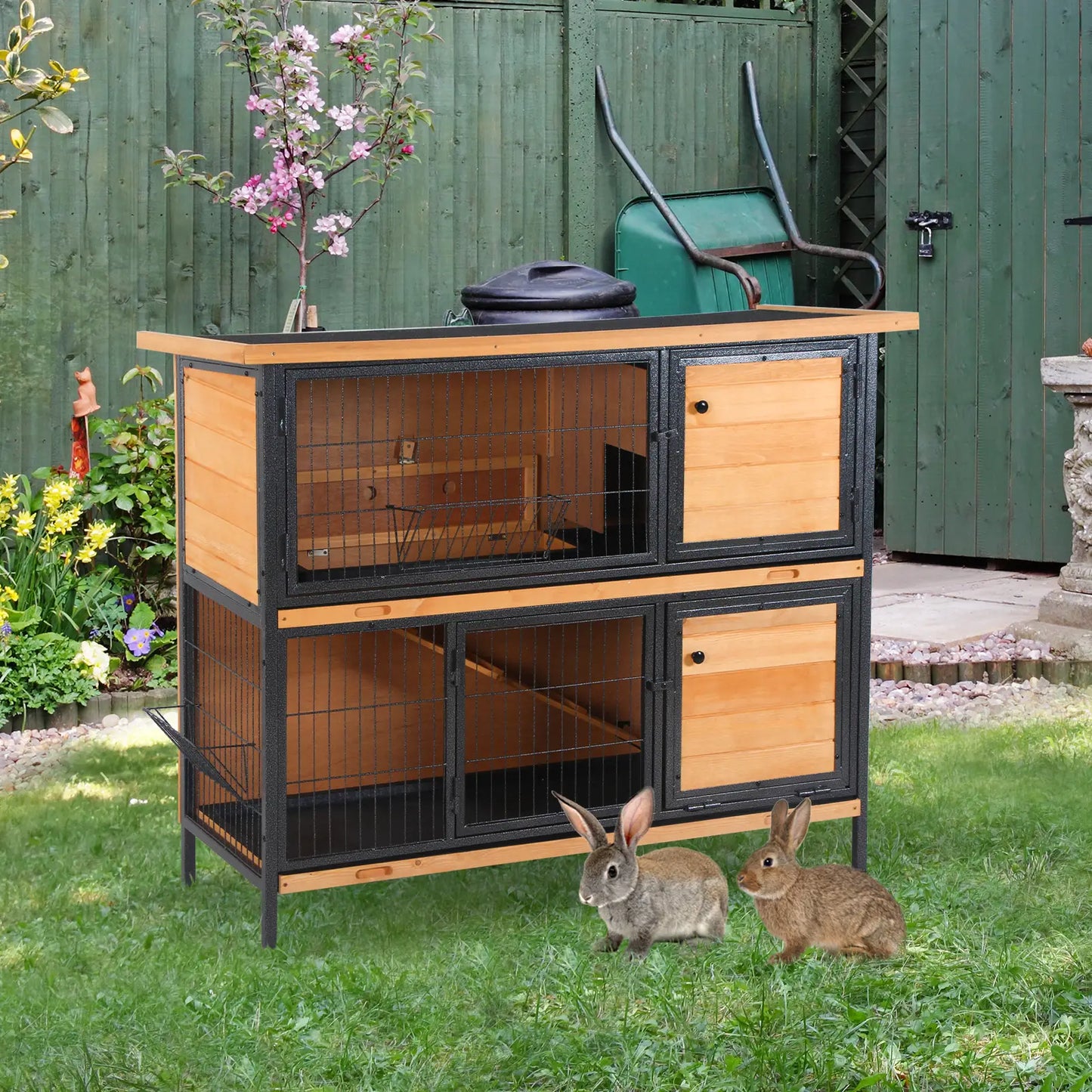 Clapier pour lapins & rongeurs en bois de sapin