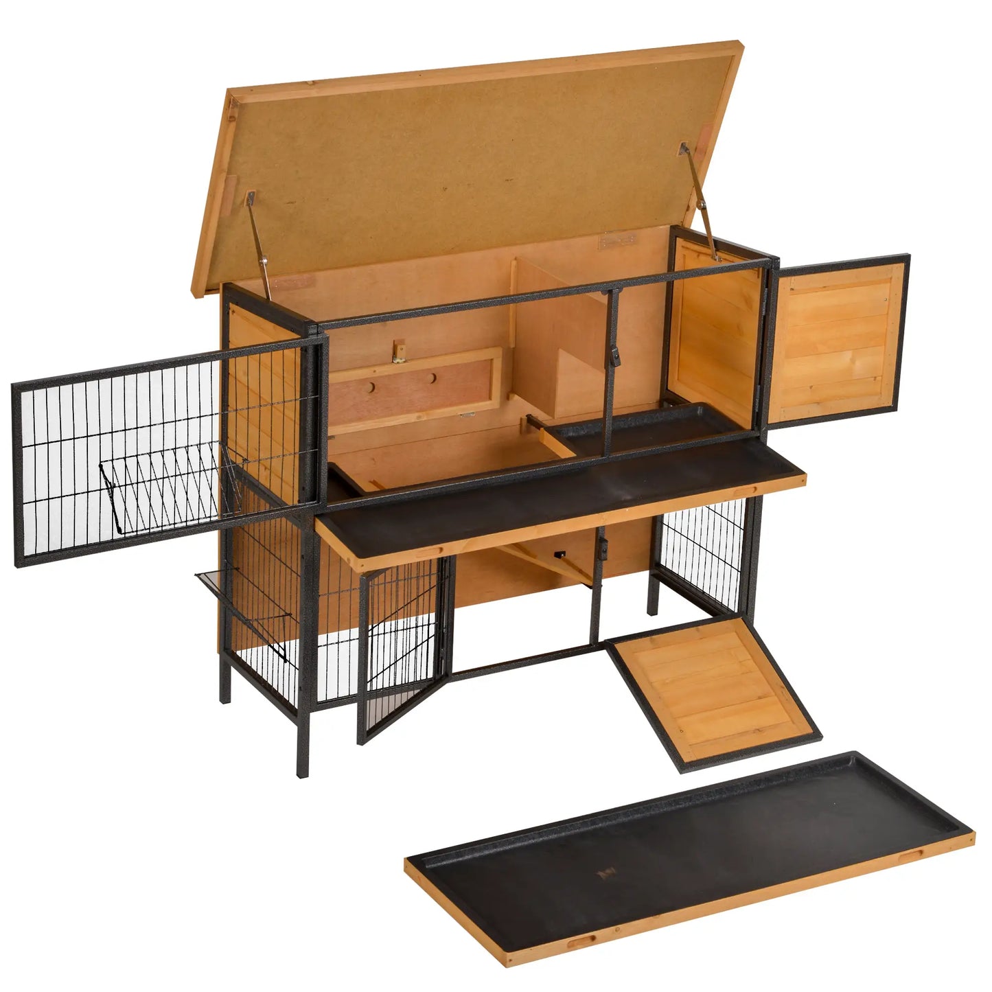 Clapier pour lapins & rongeurs en bois de sapin