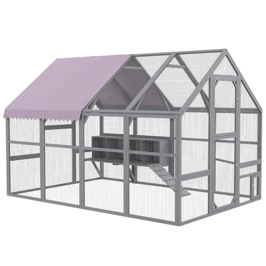 Volière 5.2 m² en bois de sapin