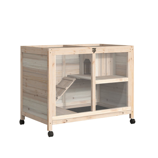 Clapier pour lapins & rongeurs sur roulettes