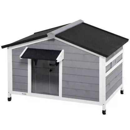 Niche pour chien style cottage en bois de sapin