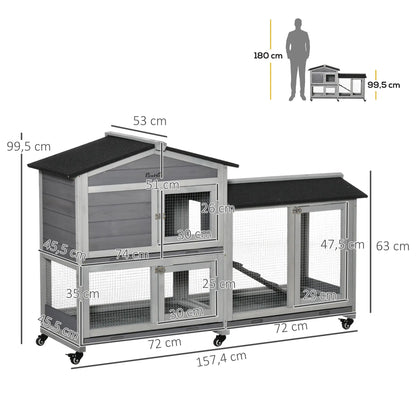 Clapier pour lapins & rongeurs en bois de sapin