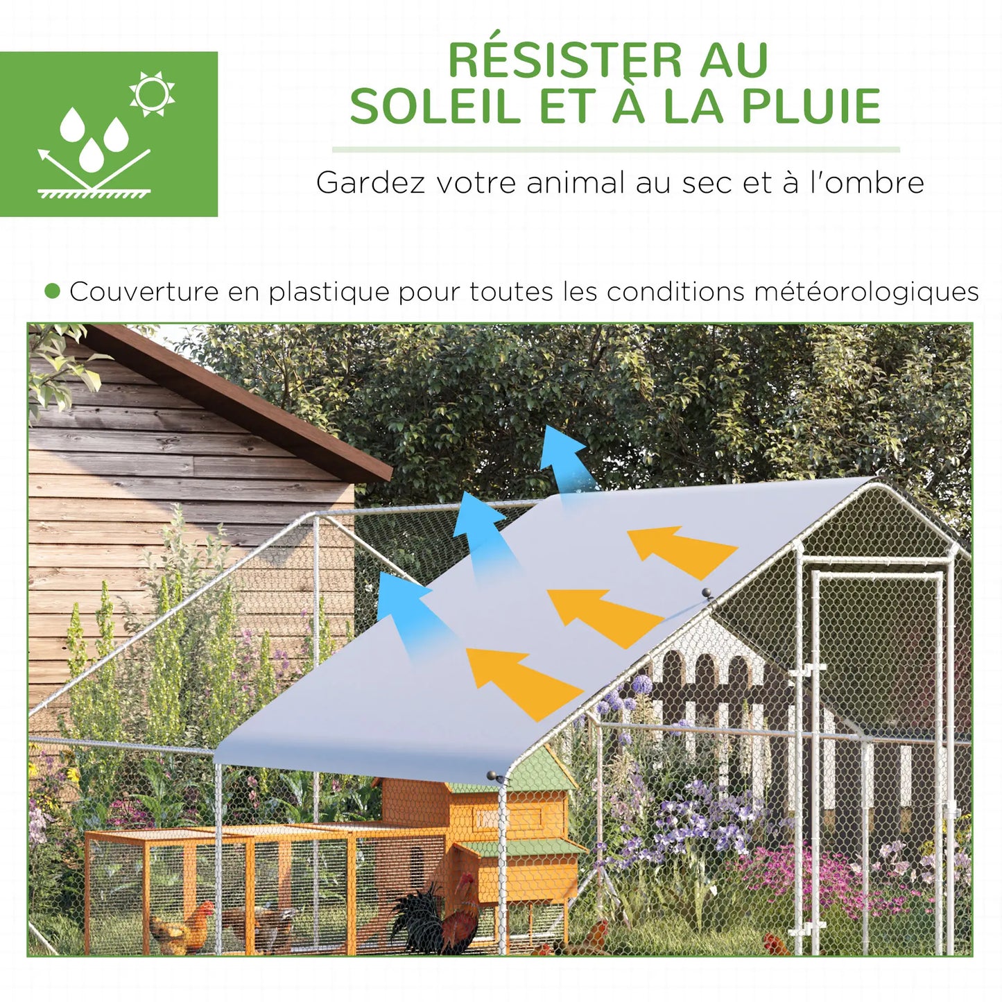 Volière 12 m² en acier