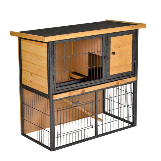 Clapier pour lapins & rongeurs en bois de pin