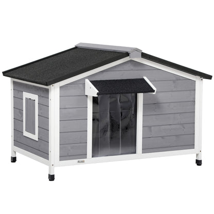 Niche pour chien style cottage en bois de sapin