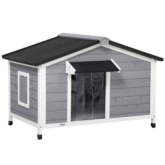 Niche pour chien style cottage en bois de sapin