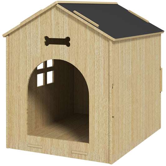 Niche pour chien en bois de chêne