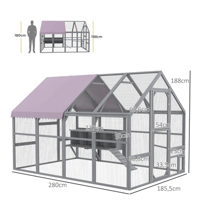 Volière 5.2 m² en bois de sapin