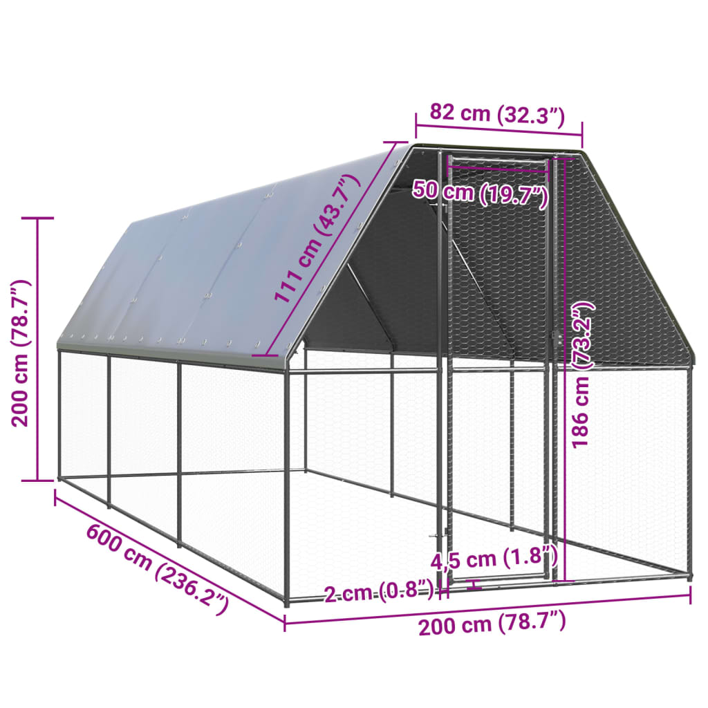 Poulailler 20m² en Acier galvanisé