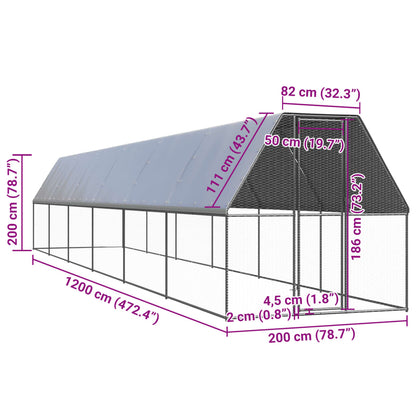 Poulailler 20m² en Acier galvanisé