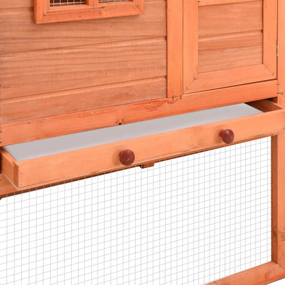 Poulailler en bois de pin avec toit Inclinable