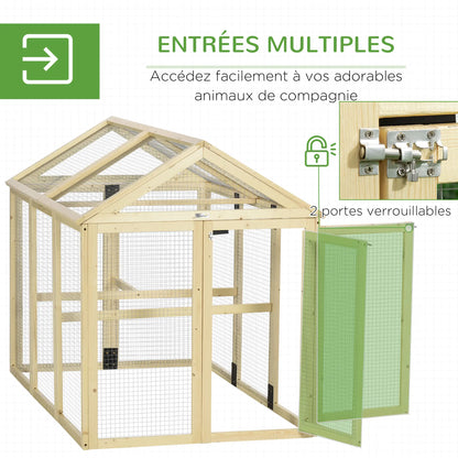 Poulailler 140 x 88,5 x 106 en bois de sapin