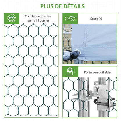 Volière 18 m² en acier