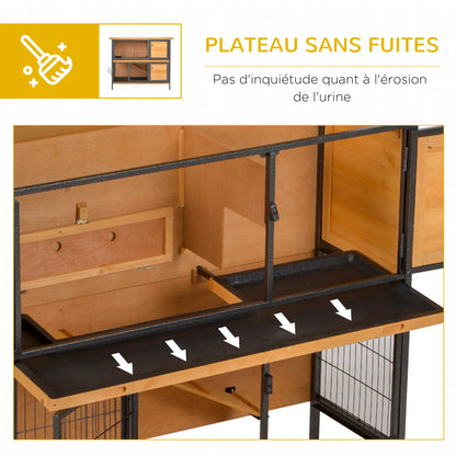 Clapier pour lapins & rongeurs en bois de sapin