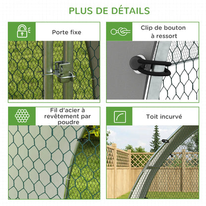 Volière 5,75m² avec toit anti-UV