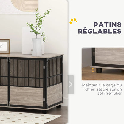Cage pour chien en acier