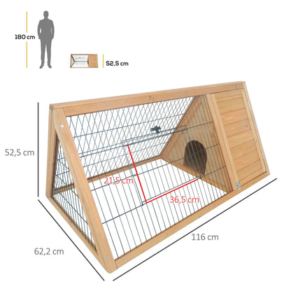 Clapier pour lapins & rongeurs en bois de sapin