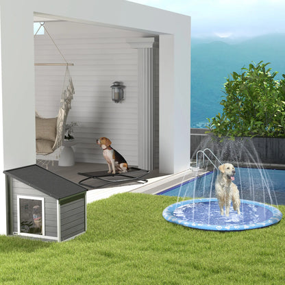 Niche pour Chien en Bois de pin Massif